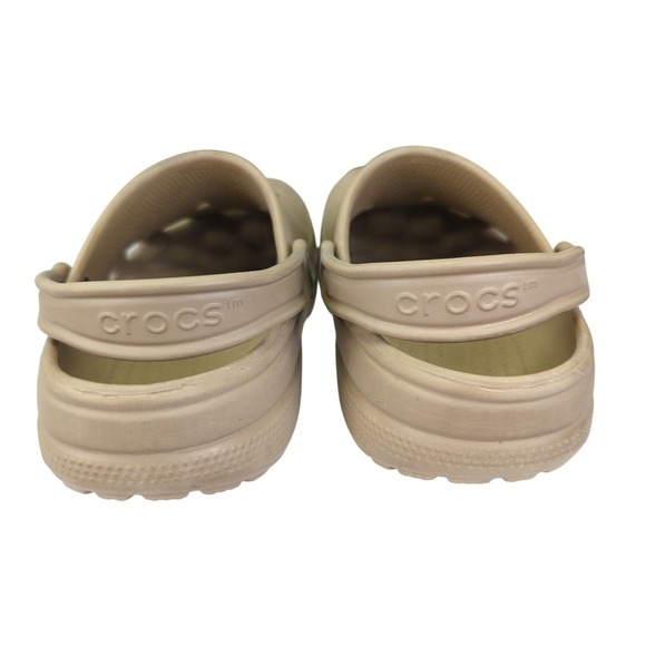 Crocs Classic Clog‎ Women's Size 5 Beige Sand Casual Comfort Slip On Shoes Army - Picture 5 of 8